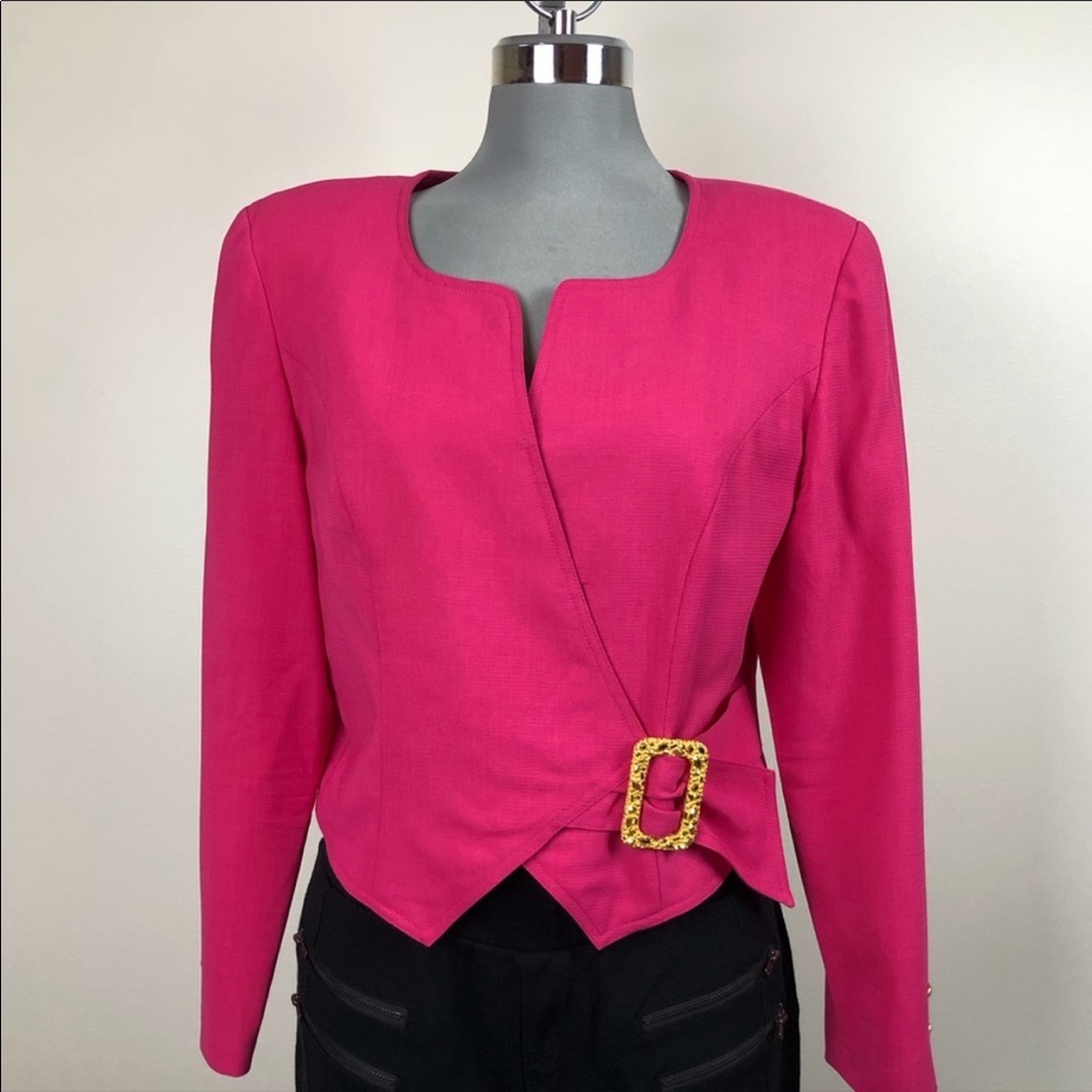 Vintage hot pink cropped blazer Jackie K